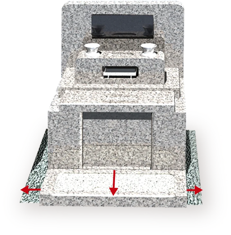 0.8m² プレート型三方ゆとりタイプ